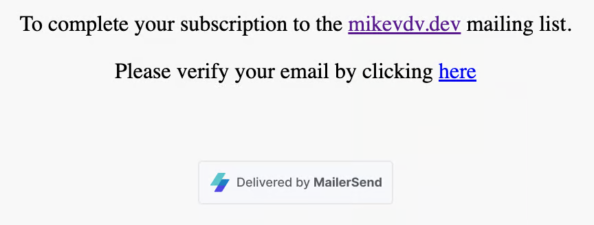 Email verification