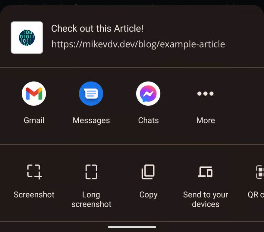 Android share api