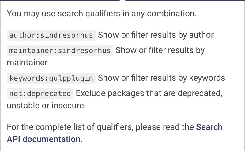 search qualifiers